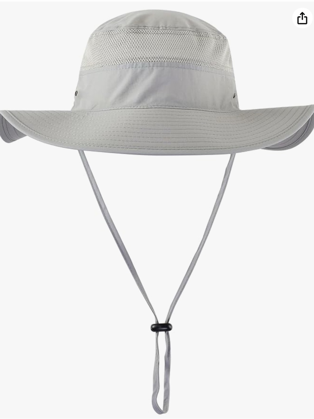 NWT Men's Lightweight Wide-Brim Sun Hat - Light Gray
